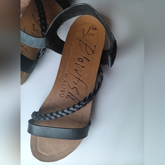 Blowfish Black and Brown Sandals with Braided Straps - Picture 4 of 8